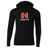 Hudson Youth Black Performance Hooded Long Sleeve